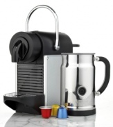 Hot, hot, hot in under 30 seconds, this 19-bar high pressure espresso maker gets great taste in your hand in no time at all. Simply pop in a capsule, prep steamy milk with the built-in Aeroccino Frother and enjoy a bold brew made your way. Model AD60USALNE.