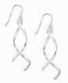 Twist & shine. Studio Silver's pretty drop earrings are crafted in sterling silver. Approximate drop: 2-1/2 inches.