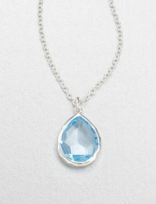 From the Rock Candy® Collection. Faceted, teardrop shaped blue topaz stone set in hammered sterling silver on a link chain. Blue topazSterling silverLength, about 16-18 adjustablePendant size, about .75Lobster clasp closureImported From the Rock Candy® Collection. Faceted, teardrop shaped blue topaz stone set in hammered sterling silver on a link chain. Blue topazSterling silverLength, about 16-18 adjustablePendant size, about .75Lobster clasp closureImported