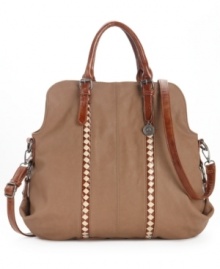 Spice up your wardrobe with a pop of turquoise color with this southwest-inspired carryall by Big Buddha. Discrete diamond pattern piping gives this classic silhouette an updated look while a detachable crossbody strap offers instant versatility. Spice up your wardrobe with a pop of turquoise color with this southwest-inspired carryall by Big Buddha. Discrete diamond pattern piping gives this classic silhouette an updated look while a detachable crossbody strap offers instant versatility.