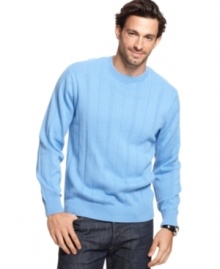 A cool look when the temperature turns cold, throw on this ribbed sweater from John Ashford to warm up your wardrobe.