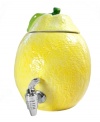 Your main squeeze for entertaining a crowd, this giant lemon drink dispenser means guests can truly help themselves. The press of a spigot fills glass after glass with over a gallon's worth of water, iced tea or lemonade.