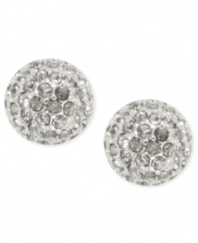 Burst through the night with this set of stud earrings from Anne Klein. Crafted from silver-tone mixed metal, the pair's shimmering glass stones add a touch of luster. Approximate diameter: 1/4 inch. Burst through the night with this set of stud earrings from Anne Klein. Crafted from silver-tone mixed metal, the pair's shimmering glass stones add a touch of luster. Approximate diameter: 1/4 inch.