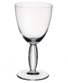 Bring contemporary refreshment to casual country tables with the New Cottage goblet. The ridged stem separates a smooth bowl and base for a uniquely balanced look. Bring contemporary refreshment to casual country tables with the New Cottage goblet. The ridged stem separates a smooth bowl and base for a uniquely balanced look.