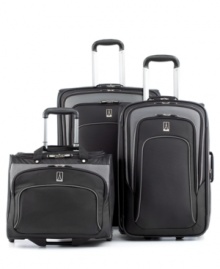 Always one step ahead! Developed for the smart traveler with organizational features that think ahead, easy-glide mobility that follows your lead and a durability that lasts and lasts. A natural frequent flier, this lightweight set creates the standard for hassle-free travel. 10-year limited warranty. Always one step ahead! Developed for the smart traveler with organizational features that think ahead, easy-glide mobility that follows your lead and a durability that lasts and lasts. A natural frequent flier, this lightweight set creates the standard for hassle-free travel. 10-year limited warranty.