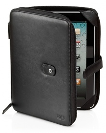 For your preferred tablet, a sleek leather case with a carefully padded interior and a secure zip and snap closure. For your preferred tablet, a sleek leather case with a carefully padded interior and a secure zip and snap closure.