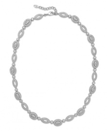 Envelope yourself in elegance. Eliot Danori's all-around Windsor collar necklace features shine for miles with sparkling crystals in rhodium-plated mixed metal. Approximate length: 16 inches + 2-inch extender. Envelope yourself in elegance. Eliot Danori's all-around Windsor collar necklace features shine for miles with sparkling crystals in rhodium-plated mixed metal. Approximate length: 16 inches + 2-inch extender.