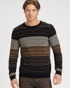 A modern-fit crewneck sweater exudes casual elegance and is expertly knitted in rich wool blend for an on-trend colorblock effect.CrewneckRibbed knit collar, cuffs and hem50% merino wool/25% baby camel/25% nylonHand washImported
