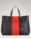 Join the color block bag party with this striped tote from Max Mara. In an athletic shape and cool color way, it's a sporty addition to your day-to-day uniform.