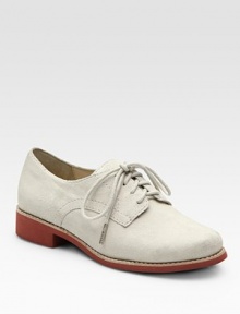 Oxford-inspired leather style with a lovely lace-up front. Leather upper Leather lining and sole Padded insole Imported