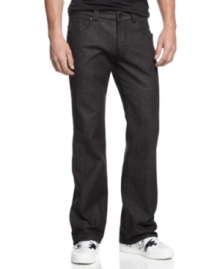 Don't let the fit fool you. These Armani jeans are packed with serious denim style. Don't let the fit fool you. These Armani jeans are packed with serious denim style.