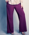 Calvin Klein's plus size straight leg pants are essentials for polished career wear.