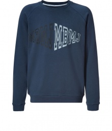Liven up your laid-back look with Marc by Marc Jacobs logo printed sweatshirt - Round neckline, raglan long sleeves, fitted cuffs and hemline - Loosely fitted - Wear with favorite jeans and retro-style sneakers Liven up your laid-back look with Marc by Marc Jacobs logo printed sweatshirt - Round neckline, raglan long sleeves, fitted cuffs and hemline - Loosely fitted - Wear with favorite jeans and retro-style sneakers