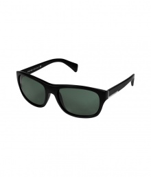 Ultra sleek with their matte black frames, Pradas rectangular sunglasses are as modern as they are cool - Matte black rectangular frames, charcoal-green semi-mirrored lenses, silver-toned metal L-shaped inert at temples with logo engraving - Lens filter category 3 - Comes with a logo embossed hard carrying case - An edgy choice, perfect for all four seasons Ultra sleek with their matte black frames, Pradas rectangular sunglasses are as modern as they are cool - Matte black rectangular frames, charcoal-green semi-mirrored lenses, silver-toned metal L-shaped inert at temples with logo engraving - Lens filter category 3 - Comes with a logo embossed hard carrying case - An edgy choice, perfect for all four seasons