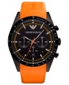 A bold chronograph watch from Emporio Armani that blends into any environment.