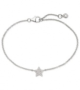 Wish upon a star. CRISLU's children's bracelet is embellished with sparkling pave cubic zirconias (1/8 ct. t.w.) and set in platinum over sterling silver. Approximate length: 6 inches.