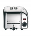 Achieving perfection is simple with the efficiency of this patented design. Constructed with an insulated stainless steel body and extra-wide slots, this hand-assembled toaster features variable controls and automatic turnoff for precision results that wow your taste buds.  1-year limited warranty. Model 20293.