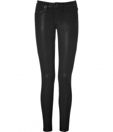 Ultra flattering and equally edgy, True Religions coated skinnies are a must-have statement staple, guaranteed to amp up your outfit - Classic five-pocket style, button closure, belt loops - Extra slim fit - Team with chunky knits, flats, and chic leather accessories Ultra flattering and equally edgy, True Religions coated skinnies are a must-have statement staple, guaranteed to amp up your outfit - Classic five-pocket style, button closure, belt loops - Extra slim fit - Team with chunky knits, flats, and chic leather accessories
