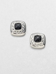 From the Color Classic Collection. A simply chic style with a faceted black onyx stone set in sleek sterling silver with an iconic cable design. Black onyxSterling silverSize, about .19Post backImported From the Color Classic Collection. A simply chic style with a faceted black onyx stone set in sleek sterling silver with an iconic cable design. Black onyxSterling silverSize, about .19Post backImported