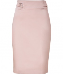 Stylish skirt in fine, light beige cotton stretch blend - Perennially chic, curve-hugging pencil cut - Flattering A-Line silhouette - High waist with decorative belt - Rear vent and back zip - A polished classic ideal for work and evenings out - Pair with a silk tank or button down blouse, cropped blazer and peep toe pumps Stylish skirt in fine, light beige cotton stretch blend - Perennially chic, curve-hugging pencil cut - Flattering A-Line silhouette - High waist with decorative belt - Rear vent and back zip - A polished classic ideal for work and evenings out - Pair with a silk tank or button down blouse, cropped blazer and peep toe pumps