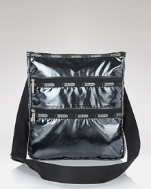 LeSportsac's signature nylon shoulder bag is ready to shine. This sporty style slings across the body and adds a metallic dose to all-star staples. LeSportsac's signature nylon shoulder bag is ready to shine. This sporty style slings across the body and adds a metallic dose to all-star staples.