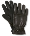 Stay warm and still stay in touch: Leather-backed gloves from UR Gloves combine warm Thinsulate lining with touch screen-compatible stretch fabric.