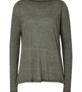 Perfectly draped with a high-low, Vinces long sleeve tee is a versatile must for layered looks - Wide neckline, long sleeves, slit sides, longer back - Softly draped silhouette - Wear alone with jeans or under chunky modern knits