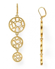 T Tahari Essentials Worn Gold Linear Filigree Earrings T Tahari Essentials Worn Gold Linear Filigree Earrings