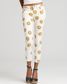 From the GUESS 30th Anniversary Collection, these skinny jeans are infused with a vintage-inspired floral print for retro flair. Exclusively at Bloomingdale's. From the GUESS 30th Anniversary Collection, these skinny jeans are infused with a vintage-inspired floral print for retro flair. Exclusively at Bloomingdale's.