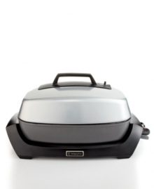 Not another small fry-this large-capacity electric roaster with built-in baking rack has a big presence in your space. An embossed, nonstick cooking surface guarantees perfect taste & presentation, while a two-position lid, which can nest on the skillet to prevent splattering or be used as a buffet server, gives this essential true versatility. 1-year warranty. Model WPEROO10. Not another small fry-this large-capacity electric roaster with built-in baking rack has a big presence in your space. An embossed, nonstick cooking surface guarantees perfect taste & presentation, while a two-position lid, which can nest on the skillet to prevent splattering or be used as a buffet server, gives this essential true versatility. 1-year warranty. Model WPEROO10.