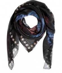 Work a cunning edge into your Downtown looks with London It-label Vassilisas fox print silk scarf - Super soft pure silk, large square shape - Wear bandana style and pair with everything from jeans and leather jackets to fitted sheaths and blazers Work a cunning edge into your Downtown looks with London It-label Vassilisas fox print silk scarf - Super soft pure silk, large square shape - Wear bandana style and pair with everything from jeans and leather jackets to fitted sheaths and blazers