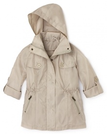 Aqua Girls' Hooded Anorak - Sizes S-XL Aqua Girls' Hooded Anorak - Sizes S-XL