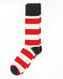 Wide contrast stripes add a dash of color to these comfy socks from MARC BY MARC JACOBS. Wide contrast stripes add a dash of color to these comfy socks from MARC BY MARC JACOBS.