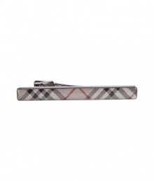 Stylish tie bar made ..of fine enameled metal - Classy Burberry check pattern - Elegant, timeless, stylish - A dream accessory to have Stylish tie bar made ..of fine enameled metal - Classy Burberry check pattern - Elegant, timeless, stylish - A dream accessory to have