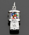 Summer days and retro style: you'll love this gumball machine charm by Rembrandt charms. Crafted in sterling silver. Approximate drop: 1 inch.