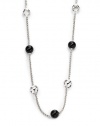 THE LOOKBlack onyx beads Cutout link accents Rhodium-plated sterling silver settingSignature Tridara claspTHE MEASUREMENTLength, about 42ORIGINImported