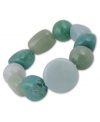 Shades of green. Avalonia Road's chic stretch bracelet features stones from Brasil, including howlite (42 ct. t.w.), aventurine (40 ct. t.w.) and amazonite (16 ct. t.w.). Approximate diameter: 3 inches. Approximate length: 6 inches.