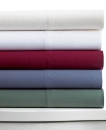 Relax and refresh in luxury. Layer your bed with this soft, wrinkle resistant fitted sheet, featuring 600-thread count cotton construction and your choice of five sophisticated hues. Relax and refresh in luxury. Layer your bed with this soft, wrinkle resistant fitted sheet, featuring 600-thread count cotton construction and your choice of five sophisticated hues.