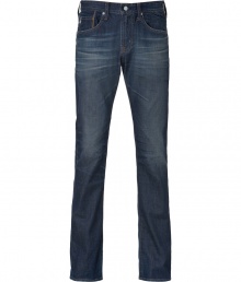 An essential staple in ultra soft faded mid-washed denim, Adriano Goldschmieds slim fit jeans are a must for casual daytime looks - Soft yet ultra-durable denim, classic five-pocket, zip fly, button closure, belt loops - Slim straight leg - Sleek and versatile, pair with everything from tees and sneakers to button-downs and lace-ups An essential staple in ultra soft faded mid-washed denim, Adriano Goldschmieds slim fit jeans are a must for casual daytime looks - Soft yet ultra-durable denim, classic five-pocket, zip fly, button closure, belt loops - Slim straight leg - Sleek and versatile, pair with everything from tees and sneakers to button-downs and lace-ups