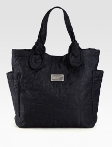 Signature letter stitching defines this roomy carryall, finished with oversized pockets and knotted handles.Double top handles, 7¾ dropMagnetic top closureTwo outside open pocketsOne inside zip pocketTwo inside open pocketsFully lined14½W X 14½H X 4¼DImported Signature letter stitching defines this roomy carryall, finished with oversized pockets and knotted handles.Double top handles, 7¾ dropMagnetic top closureTwo outside open pocketsOne inside zip pocketTwo inside open pocketsFully lined14½W X 14½H X 4¼DImported