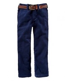 An essential closet staple for fall and winter, these wide-wale corduroys feature a straight-leg silhouette for timeless style. An essential closet staple for fall and winter, these wide-wale corduroys feature a straight-leg silhouette for timeless style.