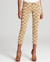 7 For All Mankind Jeans - Twill Crop Skinny Jeans in Ikat Toffee