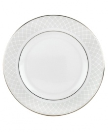 A sweet lace pattern combines with platinum borders to add graceful elegance to your tabletop. The classic shape and pristine white shade make this salad plate a timeless addition to any meal. From Lenox's dinnerware and dishes collection. Qualifies for Rebate A sweet lace pattern combines with platinum borders to add graceful elegance to your tabletop. The classic shape and pristine white shade make this salad plate a timeless addition to any meal. From Lenox's dinnerware and dishes collection. Qualifies for Rebate