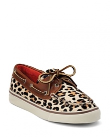 In a safari-ready leopard print, Sperry's timeless Bahama boat shoes take a walk on the wild side. In a safari-ready leopard print, Sperry's timeless Bahama boat shoes take a walk on the wild side.