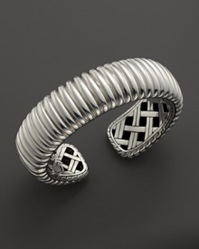 Gleaming sterling silver forms an elegant kick cuff bracelet from the John Hardy Bedeg collection.