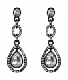 Stash away your studs and go for drama with R.J.Grazianos crystal drop earrings, perfect for giving your look a glamorous modern edge - Blackened frames with clear crystals - Wear with swept up hair as a finishing touch to cocktail dresses