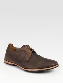 Cap-toe design constructed in lightly distressed leather for the look of a well-worn favorite.Leather upperLeather liningPadded insoleRubber soleImported Cap-toe design constructed in lightly distressed leather for the look of a well-worn favorite.Leather upperLeather liningPadded insoleRubber soleImported