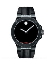 Men's SE Extreme® automatic watch in black PVD-finished stainless steel and texalium case with black Museum dial and rubber strap. Men's SE Extreme® automatic watch in black PVD-finished stainless steel and texalium case with black Museum dial and rubber strap.