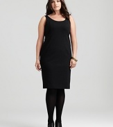 The must-have, goes-with-everything black dress from Eileen Fisher is rendered in luxe ponte for a flattering silhouette from sunup to sundown.