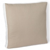 A classic silk border trims this decorative pillow from Vera Wang.
